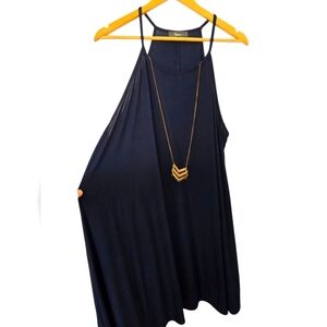 Pinc Asymmetrical Blue Sleeveless Dress Size 3x